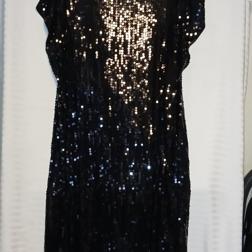 BLACK SQUIN DRESS BY MICHEAL KORS SIZES 2X